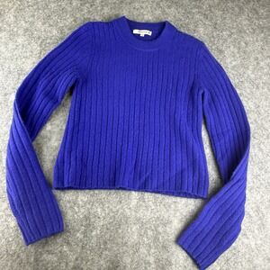 Madewell Readfield Wool Blend Crew Neck‎ Slim Pullover Royal Dodger blue Sz XS